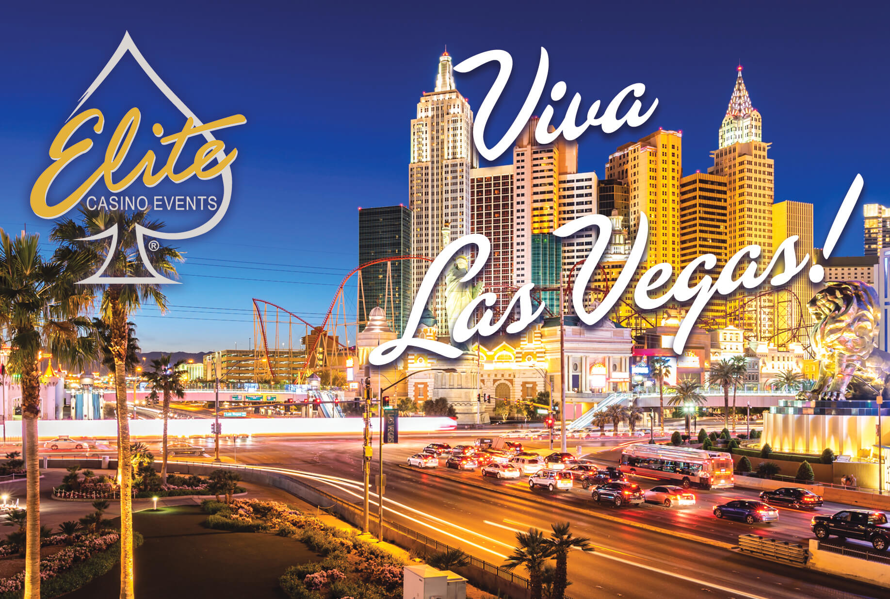 Las Vegas Postcard Invitation